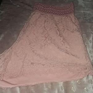 Lace floral print blush shorts